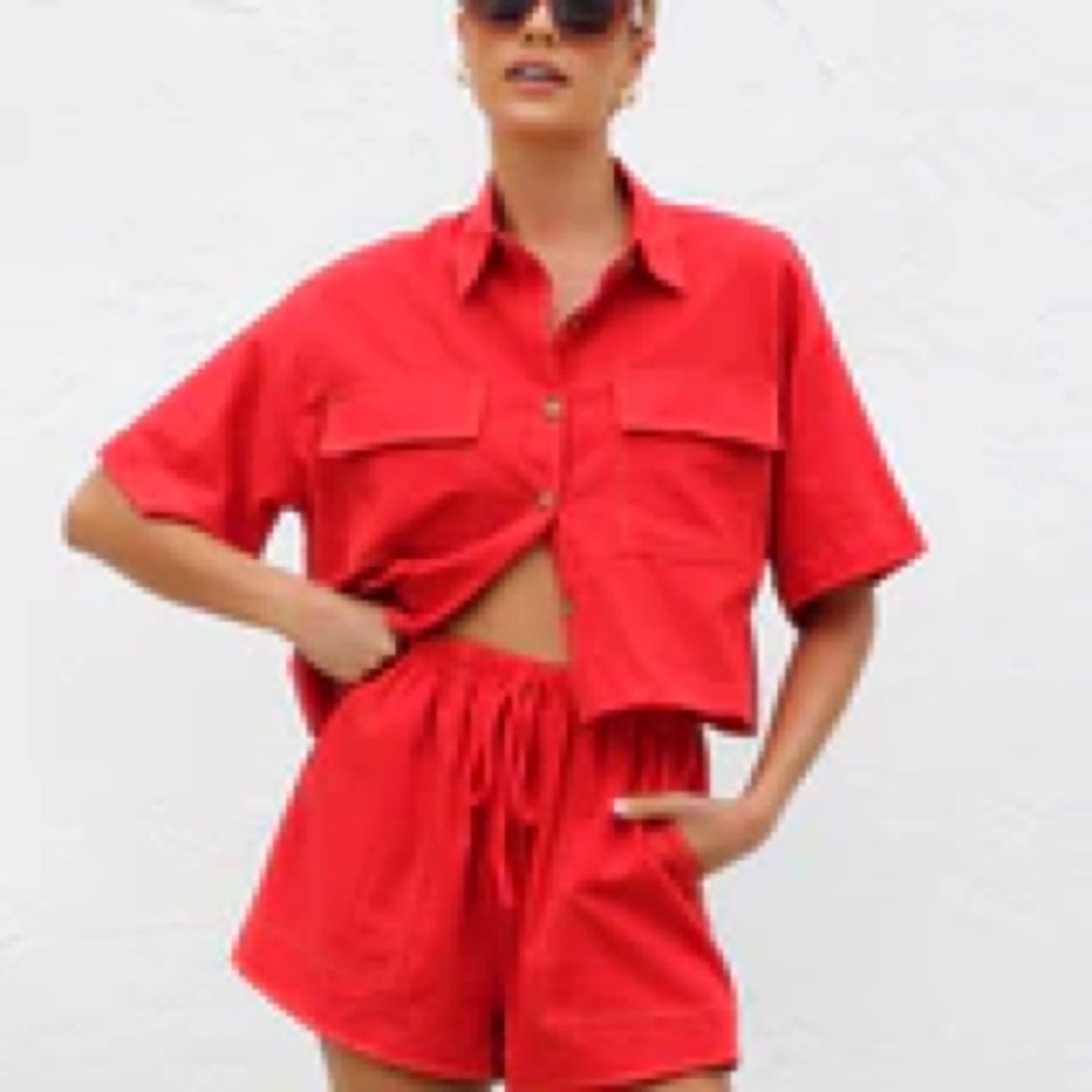 BILLIE SET RED-2 piece set